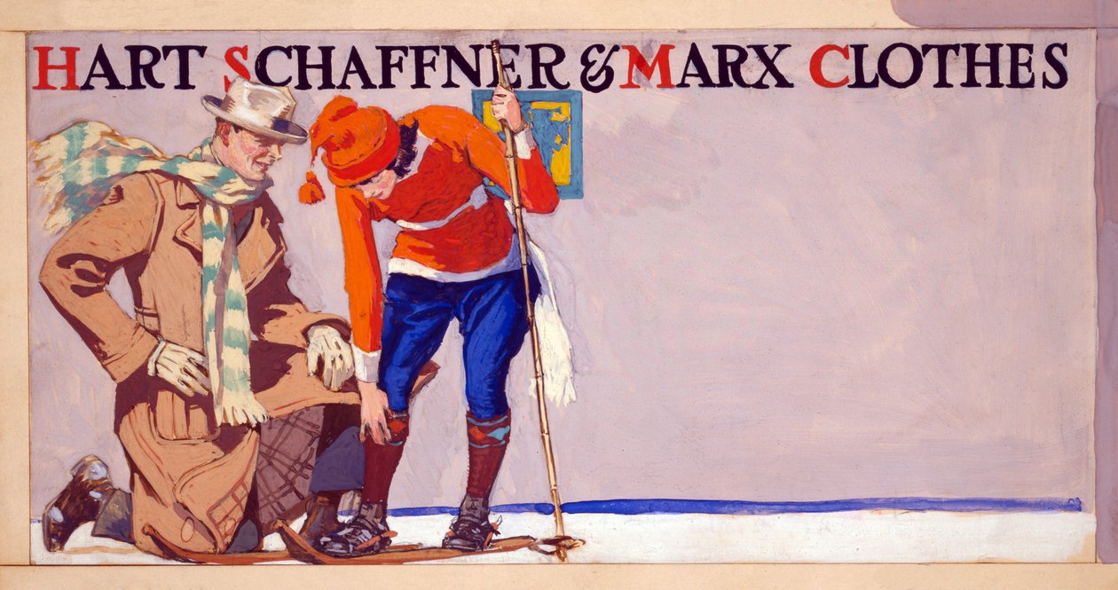 Reklame for Hart, Schaffner & Marx Clothes, udgivet af Hart, Schaffner & Marx Clothes. 1900 af Edward Penfield