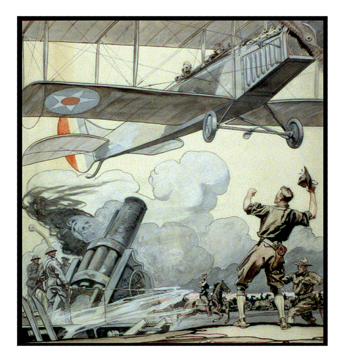 Fly, artilleripistol og soldater af Edward Penfield af Edward Penfield