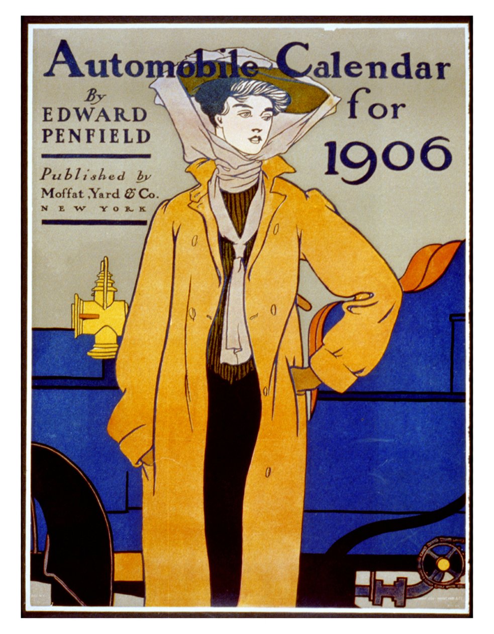 Bilkalender for 1906 (litografi) af Edward Penfield