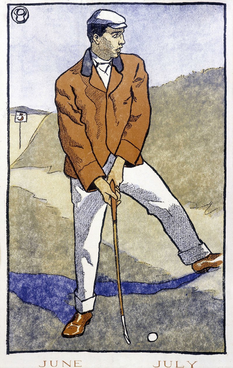Golfspiller - i "" Golfkalender"" af Edward Penfield af Edward Penfield