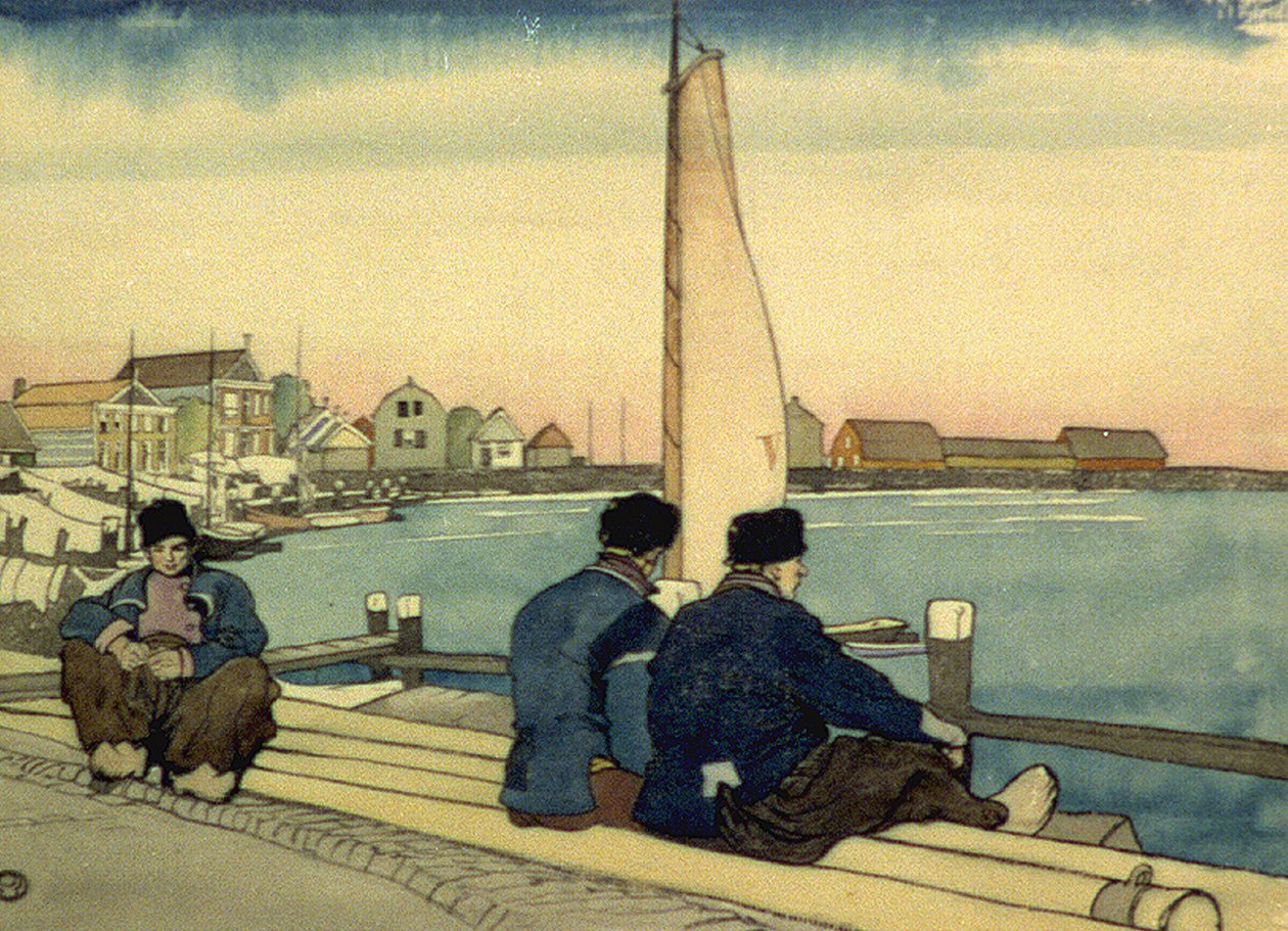 Venter på vind og tidevand af Edward Penfield