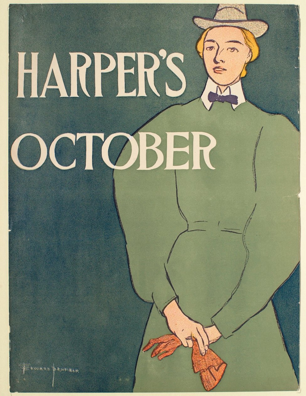 Kvinde i grøn kjole, oktober, Harper