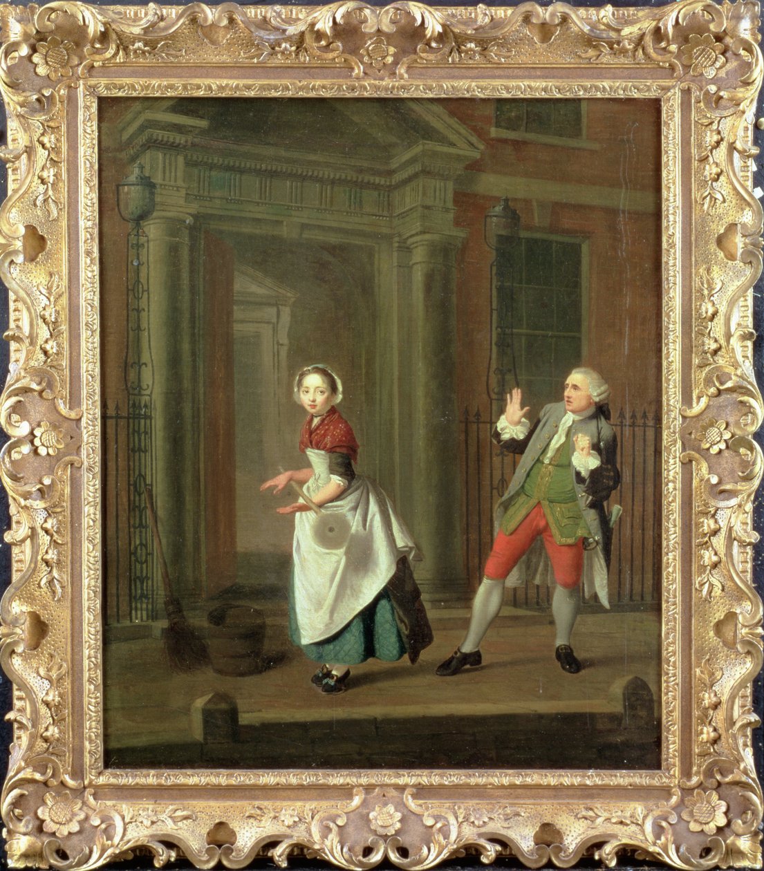 En scene fra "Description Of A City Shower" af Jonathan Swift af Edward Penny