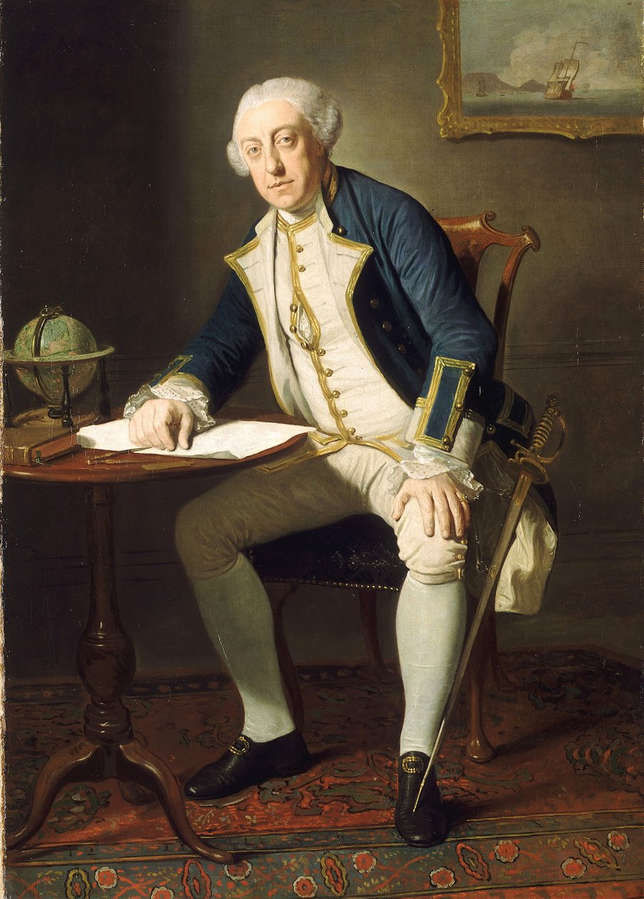 Kaptajn Philip Affleck (1726-99) af Edward Penny