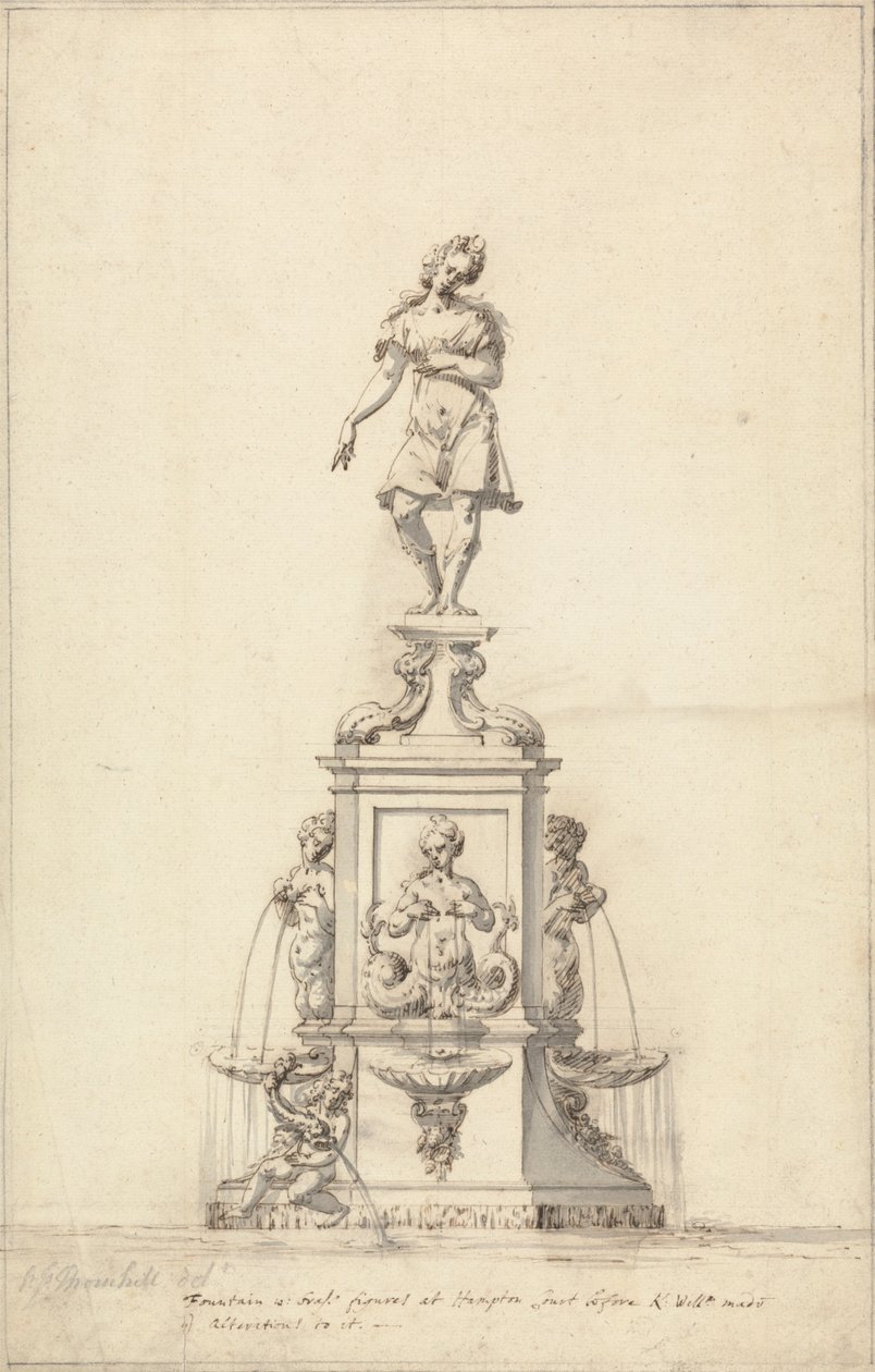 Diana Fountain, Bushy Park: Originalt design af Edward Pierce