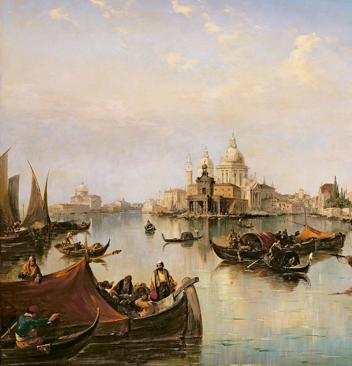 Bacino di San Marco, der ser mod udmundingen af Canal Grande (detalje af 35342) af Edward Pritchett
