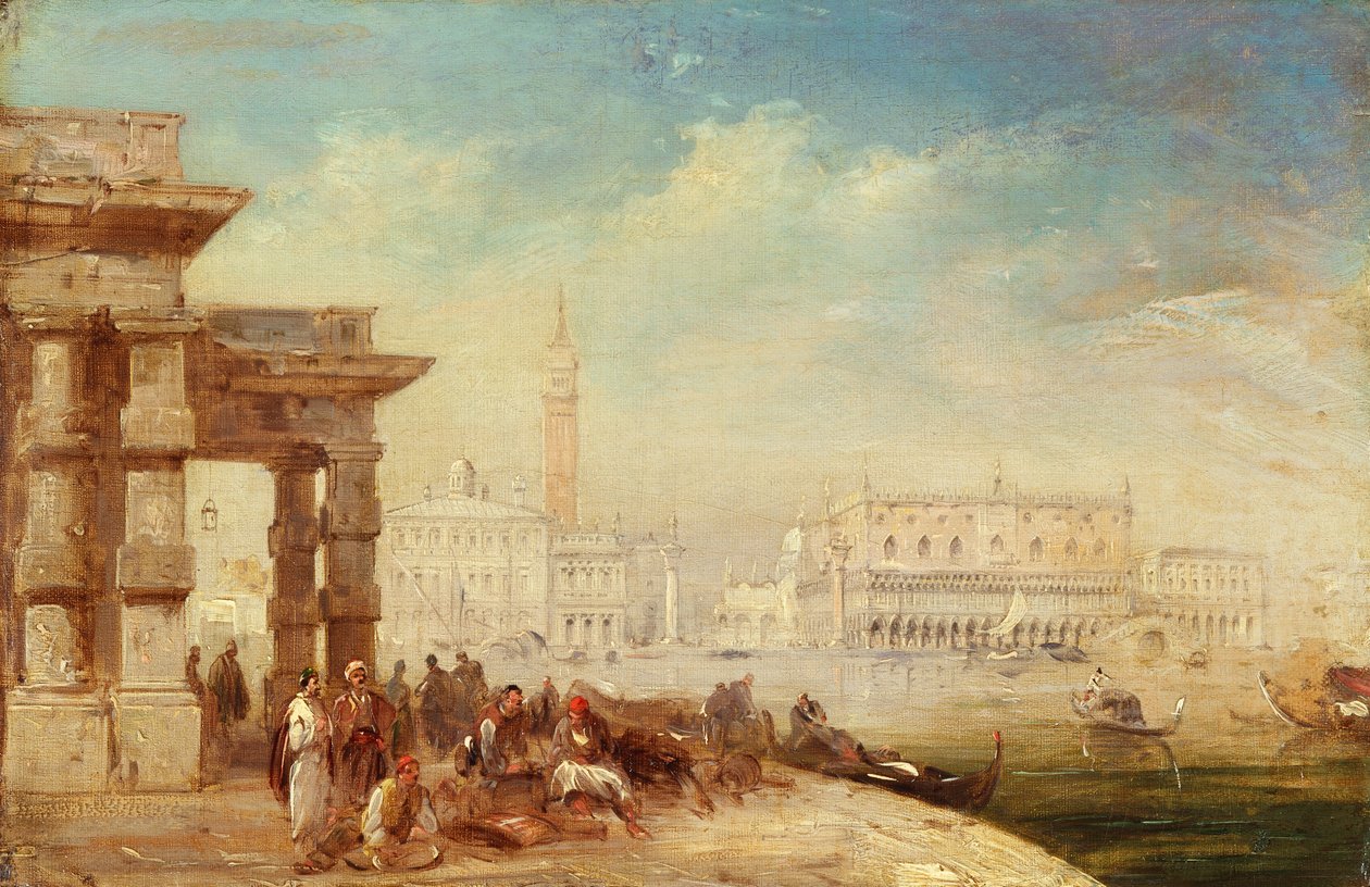 Dogepaladset, Venedig (olie på lærred) af Edward Pritchett