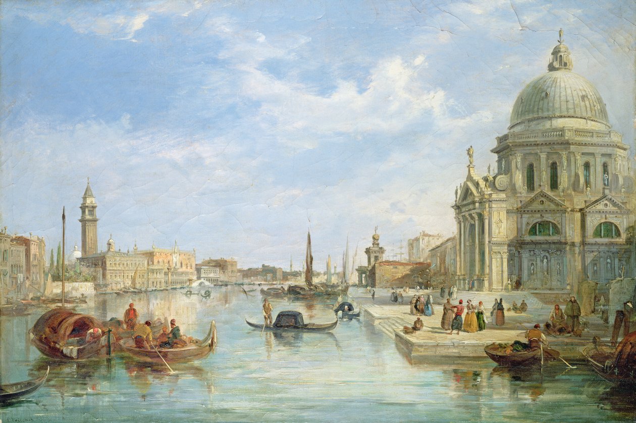 Mundingen af Canal Grande, Venedig, med Santa Maria della Salute af Edward Pritchett