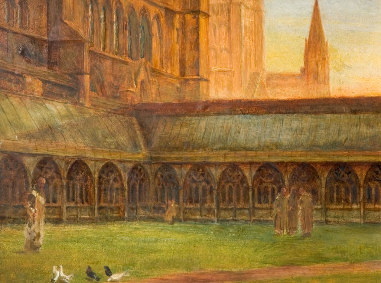 Lincoln Cathedral - The Cloisters, 1880. af Edward R Taylor