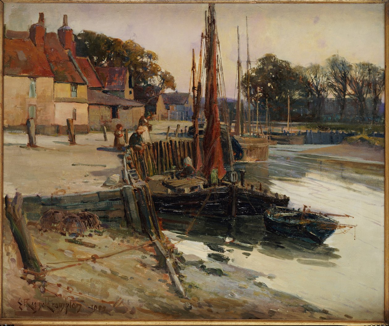 En kornisk fiskerby, 1900 af Edward Reginald Frampton