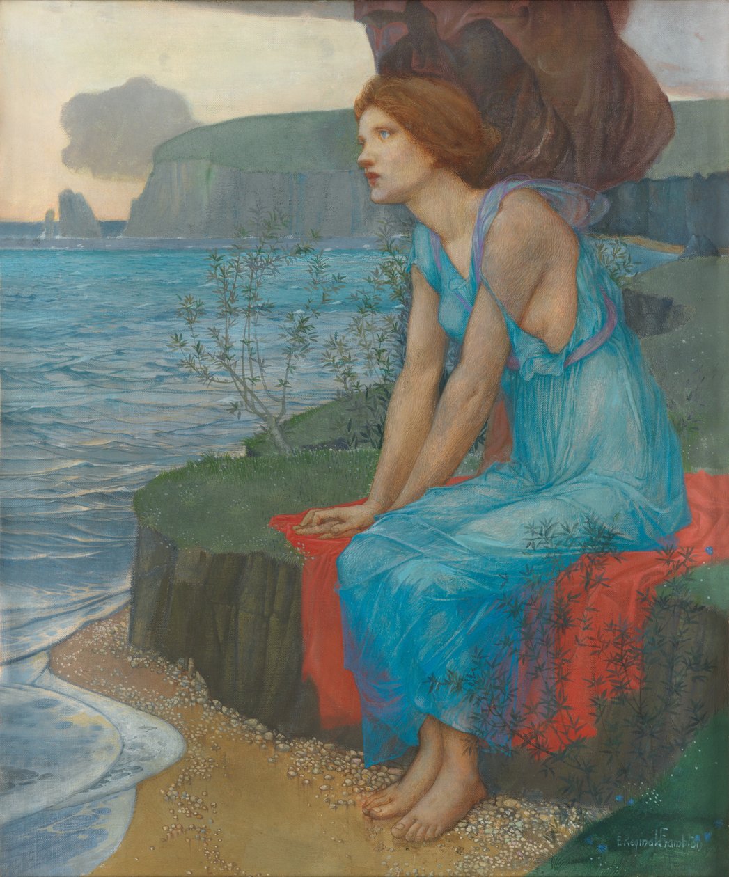 Ariadne på øen Naxos (tempera på lærred) af Edward Reginald Frampton