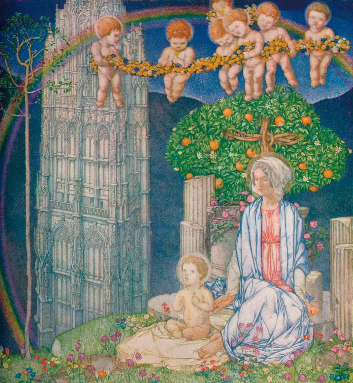 Our Lady of Promise, c1918, 1919 af Edward Reginald Frampton