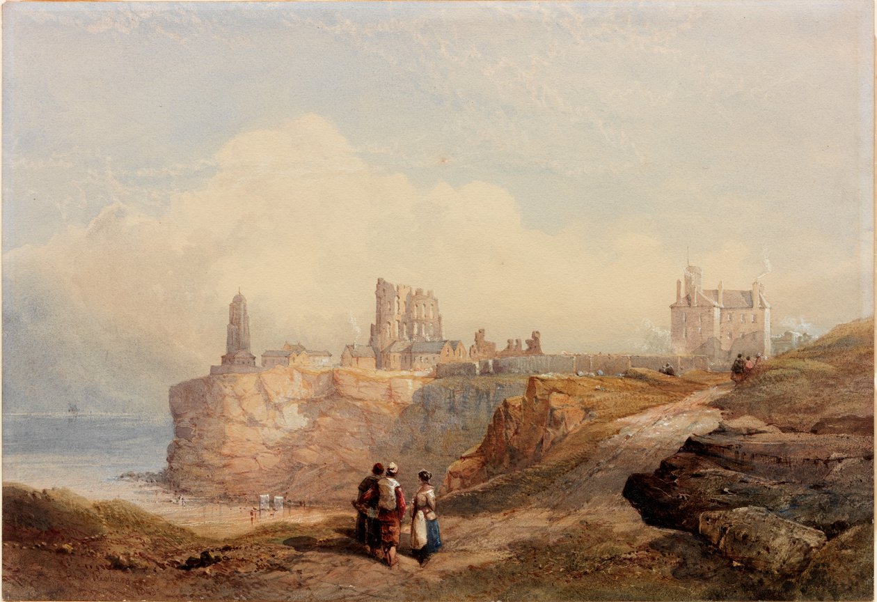 Tynemouth Priory (kropsfarve og akvarel på papir) af Edward Richardson