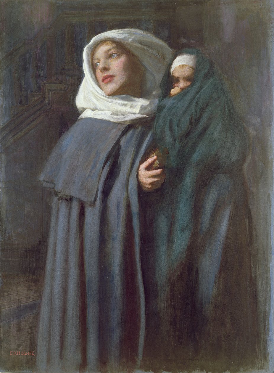 Mor og barn (wc) af Edward Robert Hughes