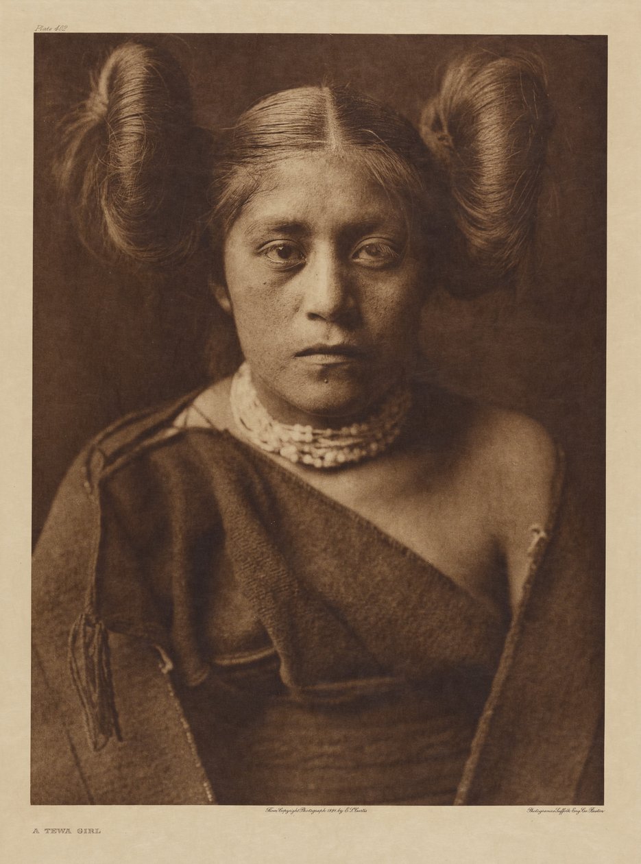En tewa-pige af Edward S. Curtis