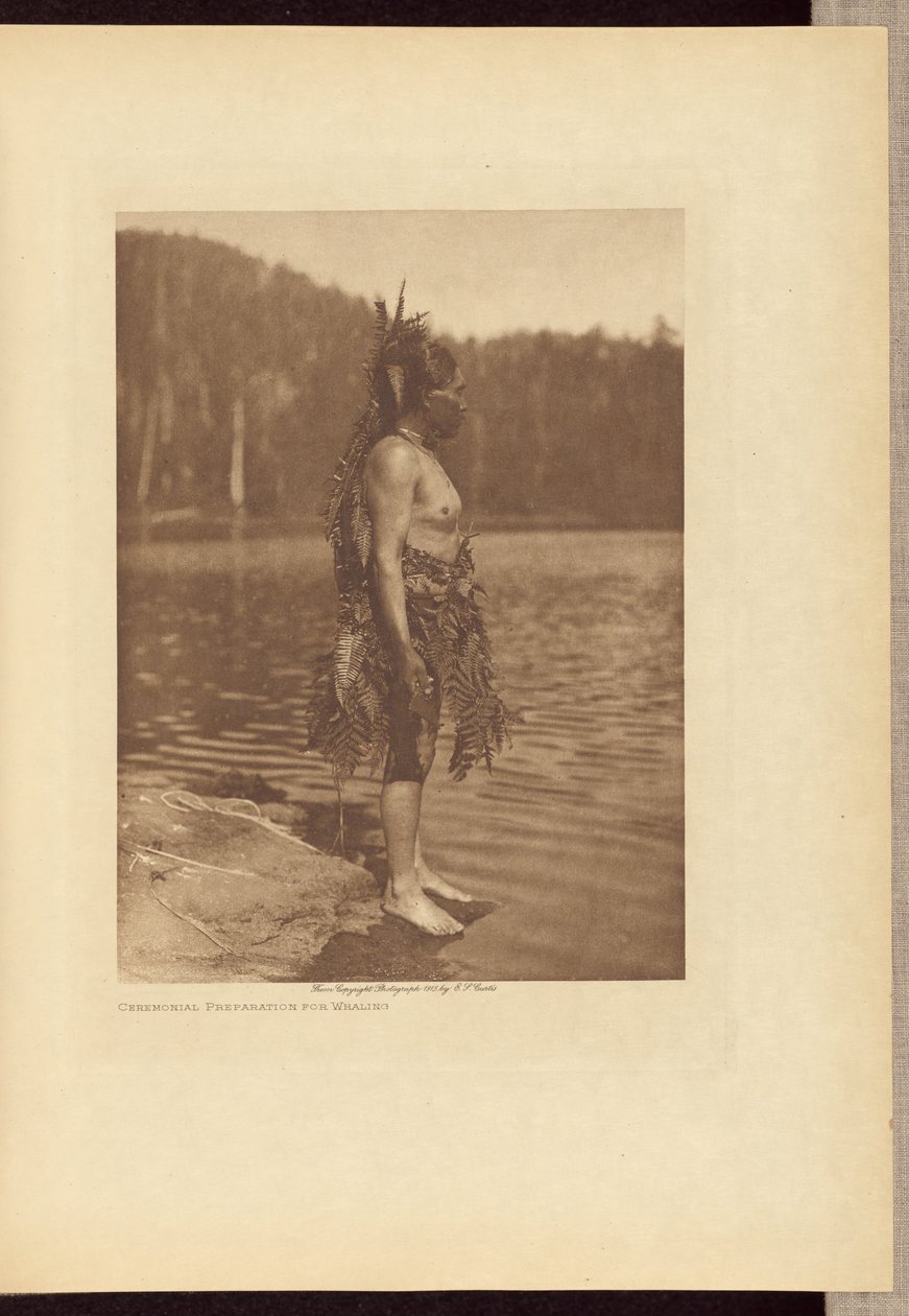 Ceremoniel forberedelse til hvalfangst af Edward S. Curtis