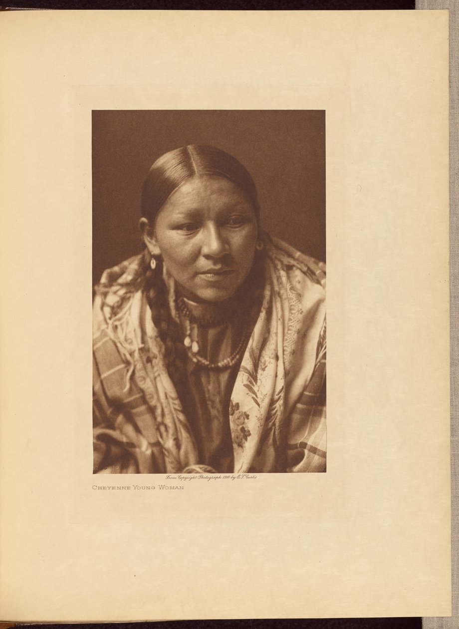 Cheyenne ung kvinde af Edward S. Curtis