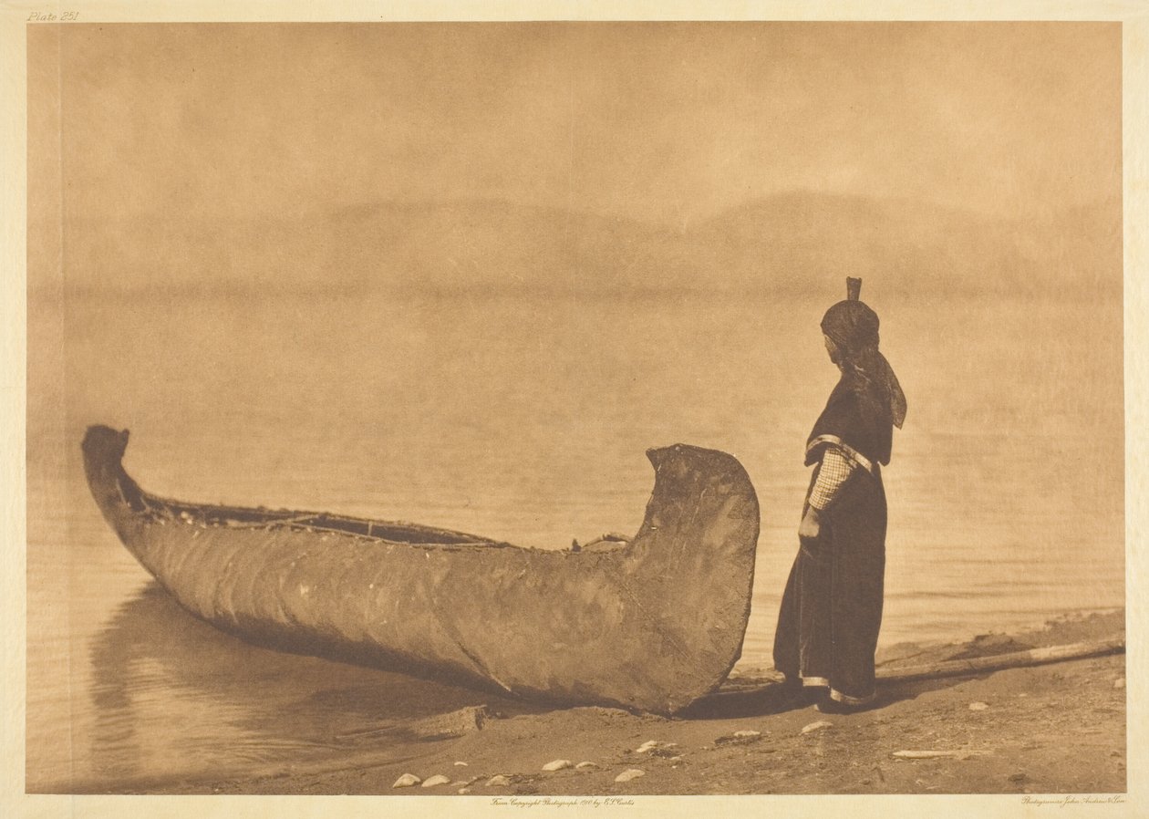 Ved bredden af søen - Kutenai af Edward S. Curtis