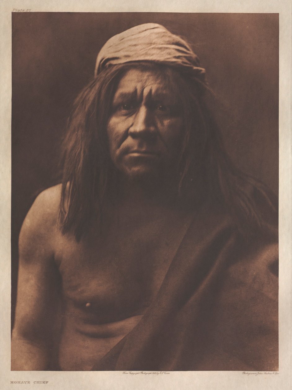 Portefølje II, plade 57 / Mohave-høvding af Edward S. Curtis