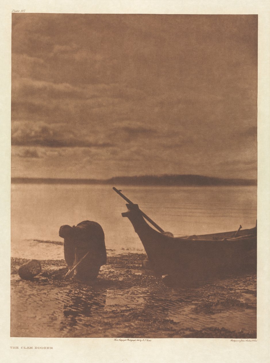 Portfolio IX, Plade 317: Muslingegraveren af Edward S. Curtis