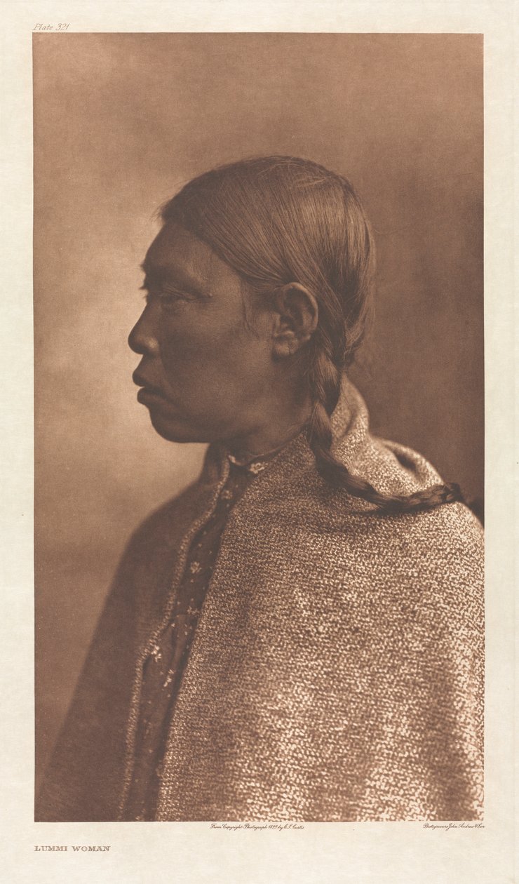 Portfolio IX, Plade 321: Lummi Woman af Edward S. Curtis