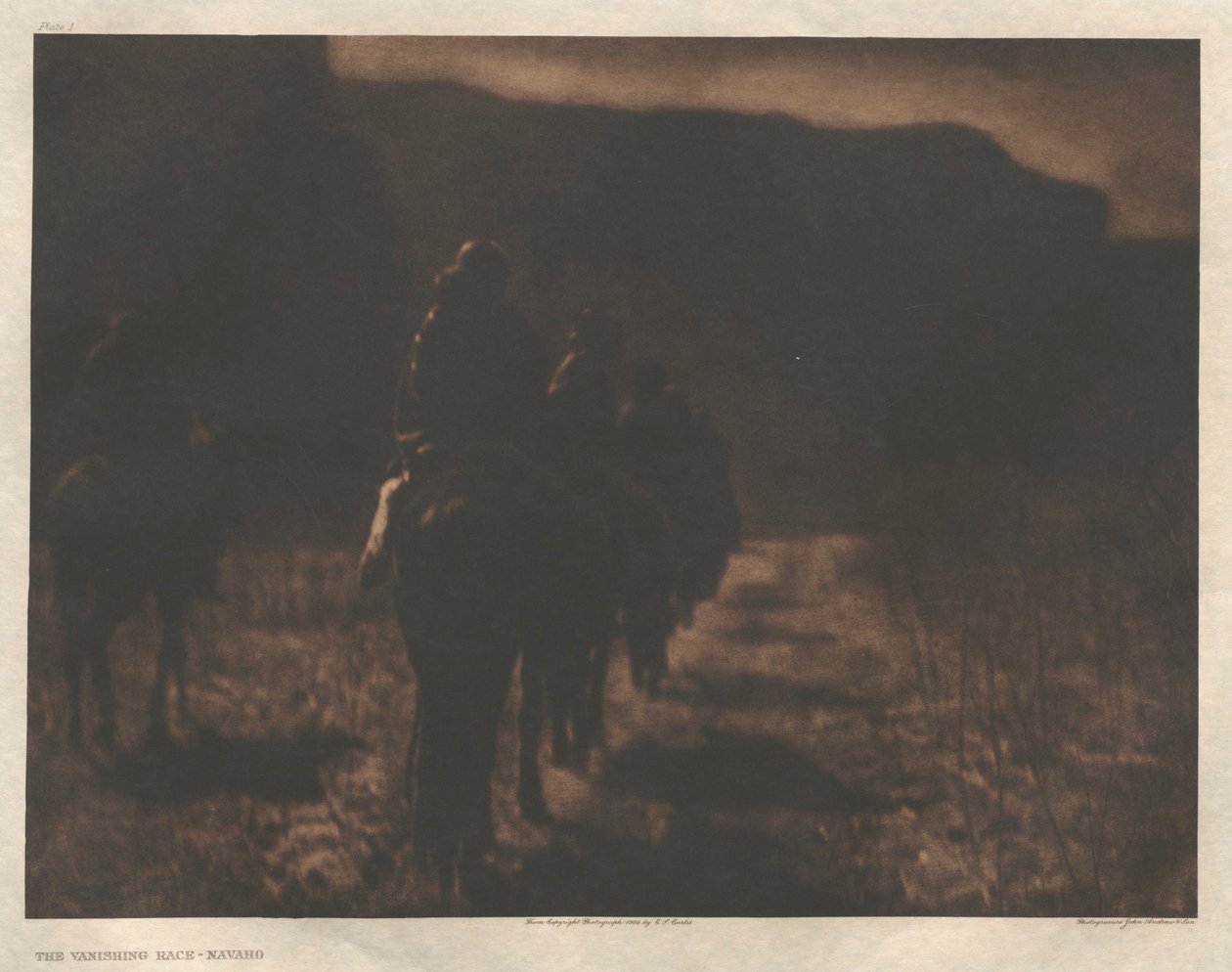 Portefølje I, plade 1: Den forsvindende race-Navajo af Edward S. Curtis