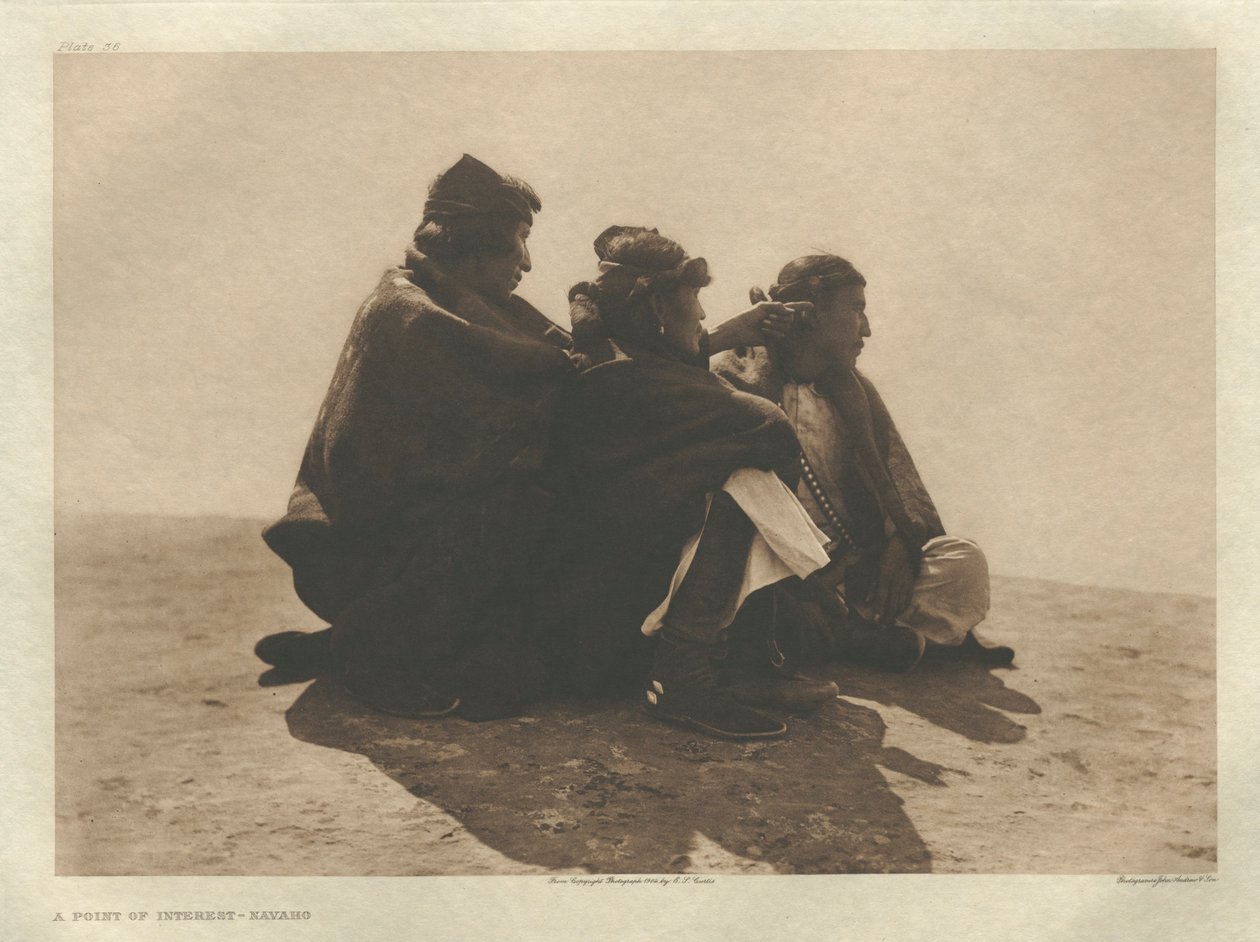 Portefølje I, plade 36: Et interessepunkt - Navaho af Edward S. Curtis