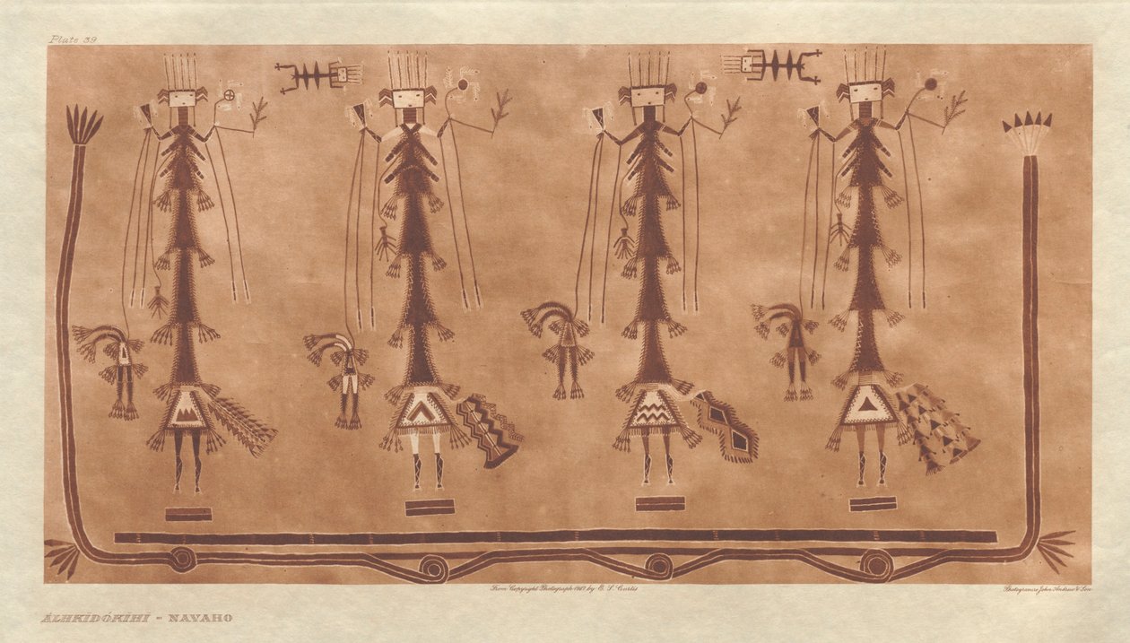 Mappe I, plade 39: Alhkidókihi-Navaho af Edward S. Curtis