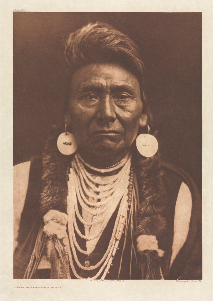 Mappe VIII, plade 256: Høvding Joseph - Nez Percé af Edward S. Curtis