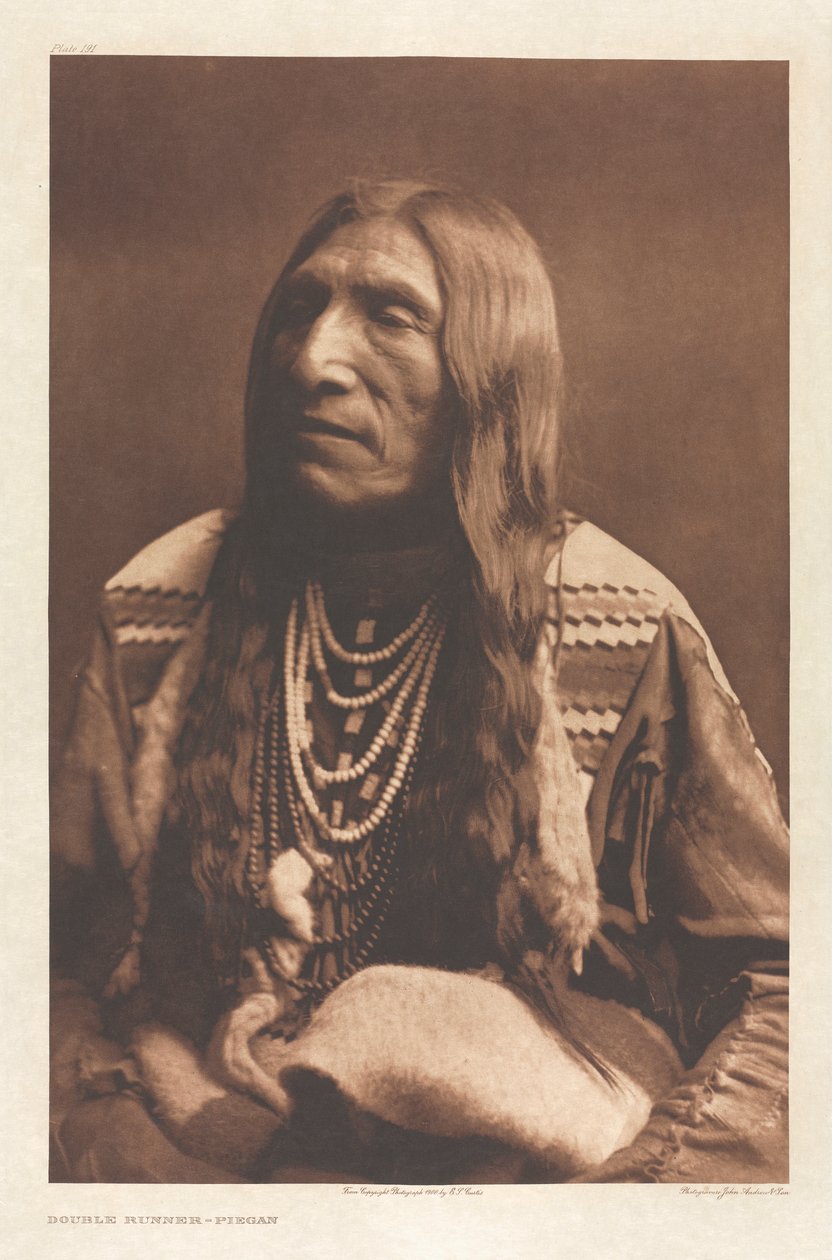 Portfolio VI, Plade 191: Dobbeltløber--Piegan af Edward S. Curtis