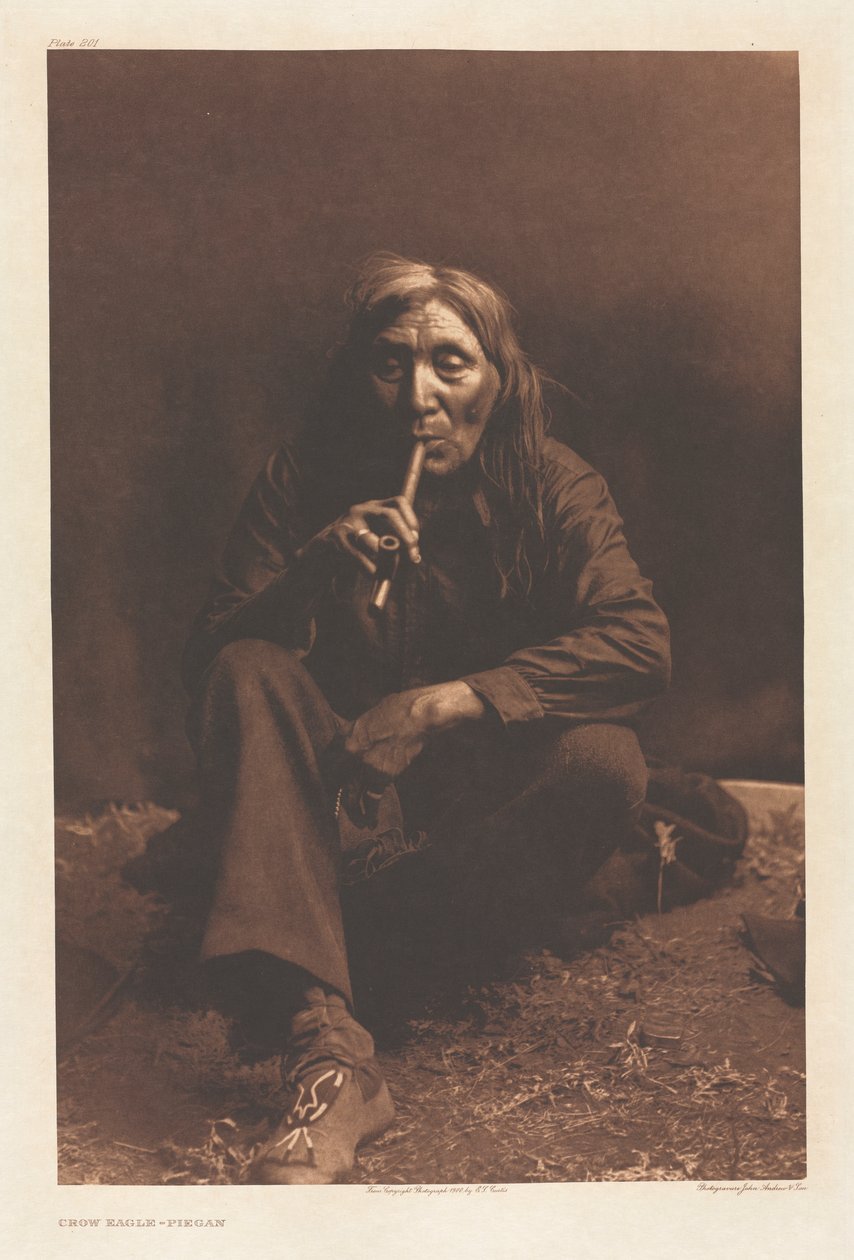 Portfolio VI, Plade 201: Krageørn - Piegan af Edward S. Curtis