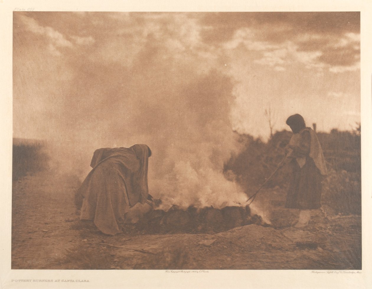Keramikbrændere i Santa Clara af Edward S. Curtis