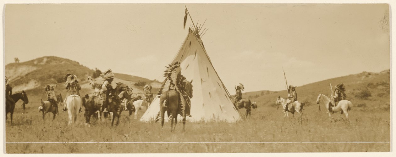 [Tilbagekomsten til hytterne] af Edward S. Curtis