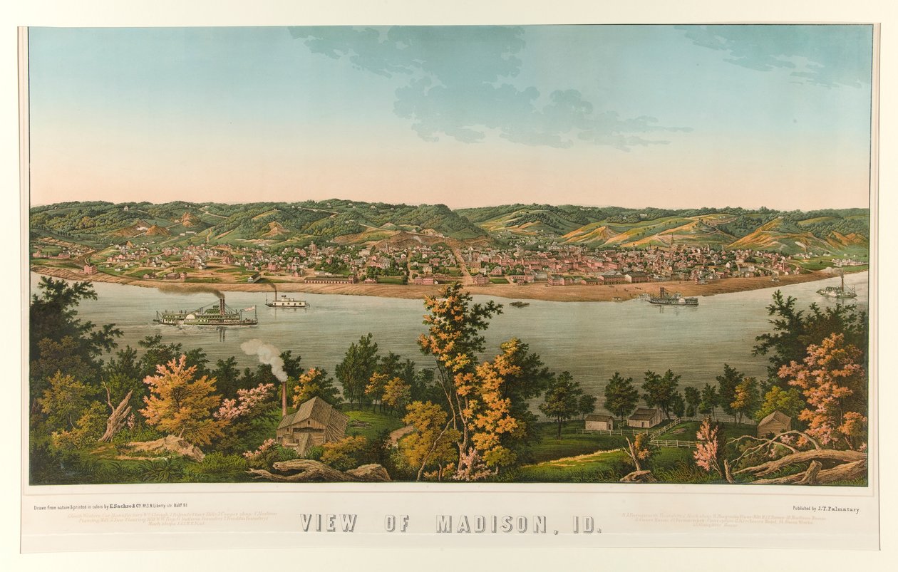 Udsigt over Madison, Id. (Indiana) af Edward Sachse