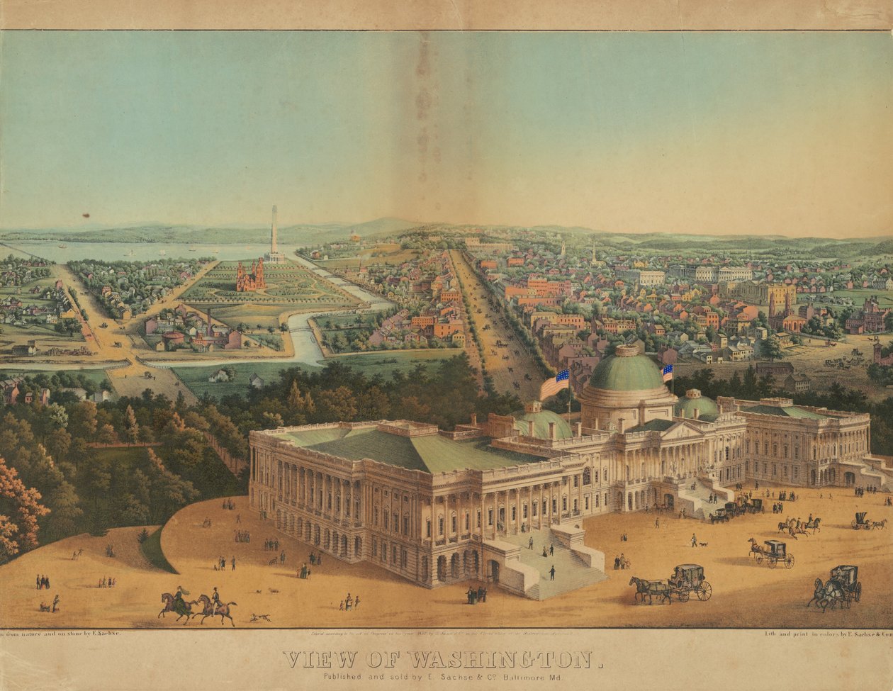 Udsigt over Washington af Edward Sachse