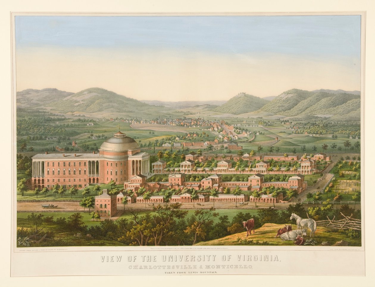 Udsigt over University of Virginia af Edward Sachse