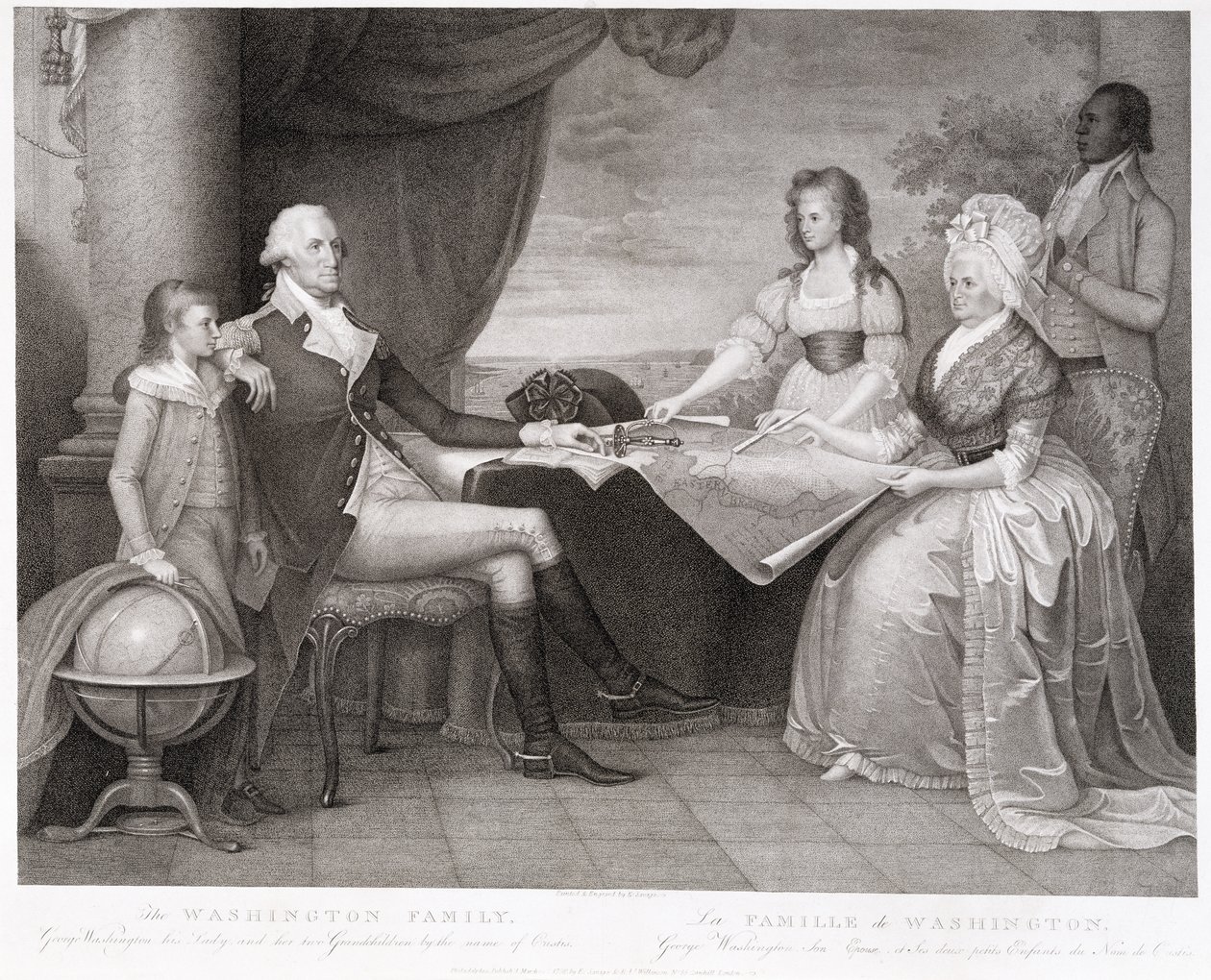 The Washington Family, 1798 (gravering og prikkeætsning) af Edward Savage
