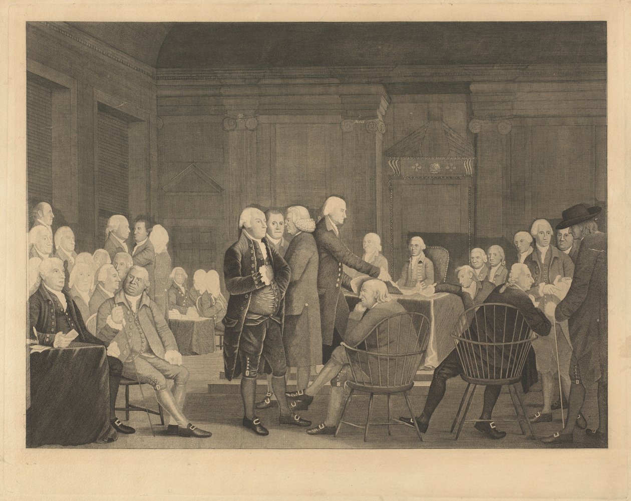 Kongressens stemmeuafhængighed af Edward Savage, after Robert Edge Pine
