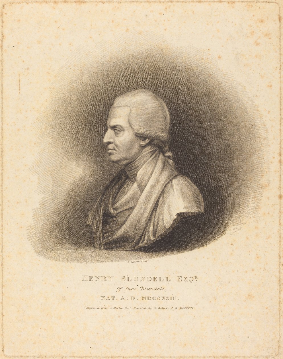 Henry Blundell af Edward Scriven after George Bullock