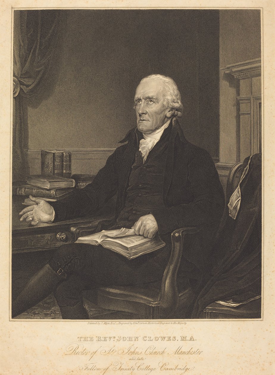 pastor John Clowes af Edward Scriven after Joseph Allen