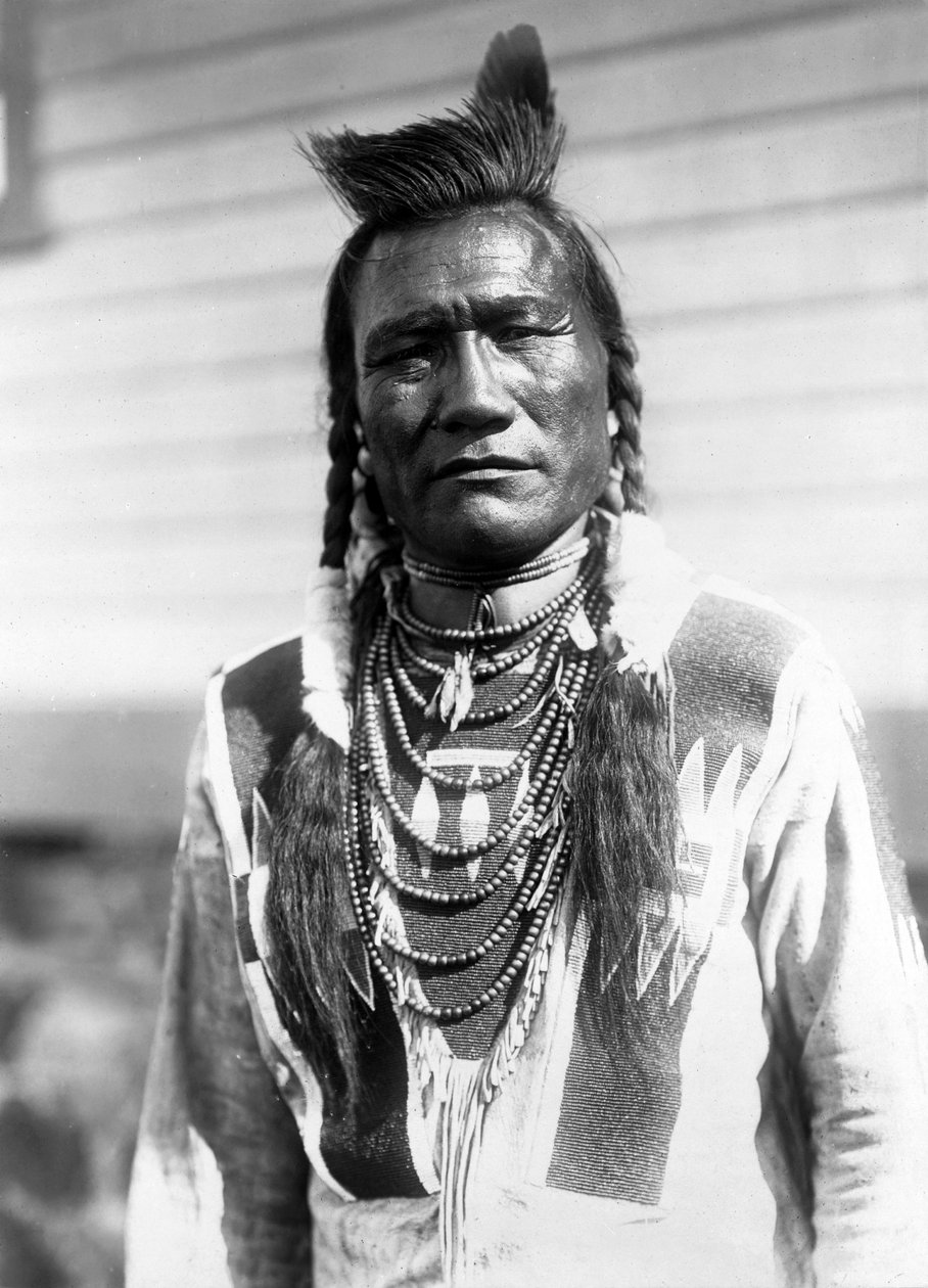 Bird Rattle, indisk mand, ca. 1910, foto Edward S. Curtis af Edward Sheriff Curtis