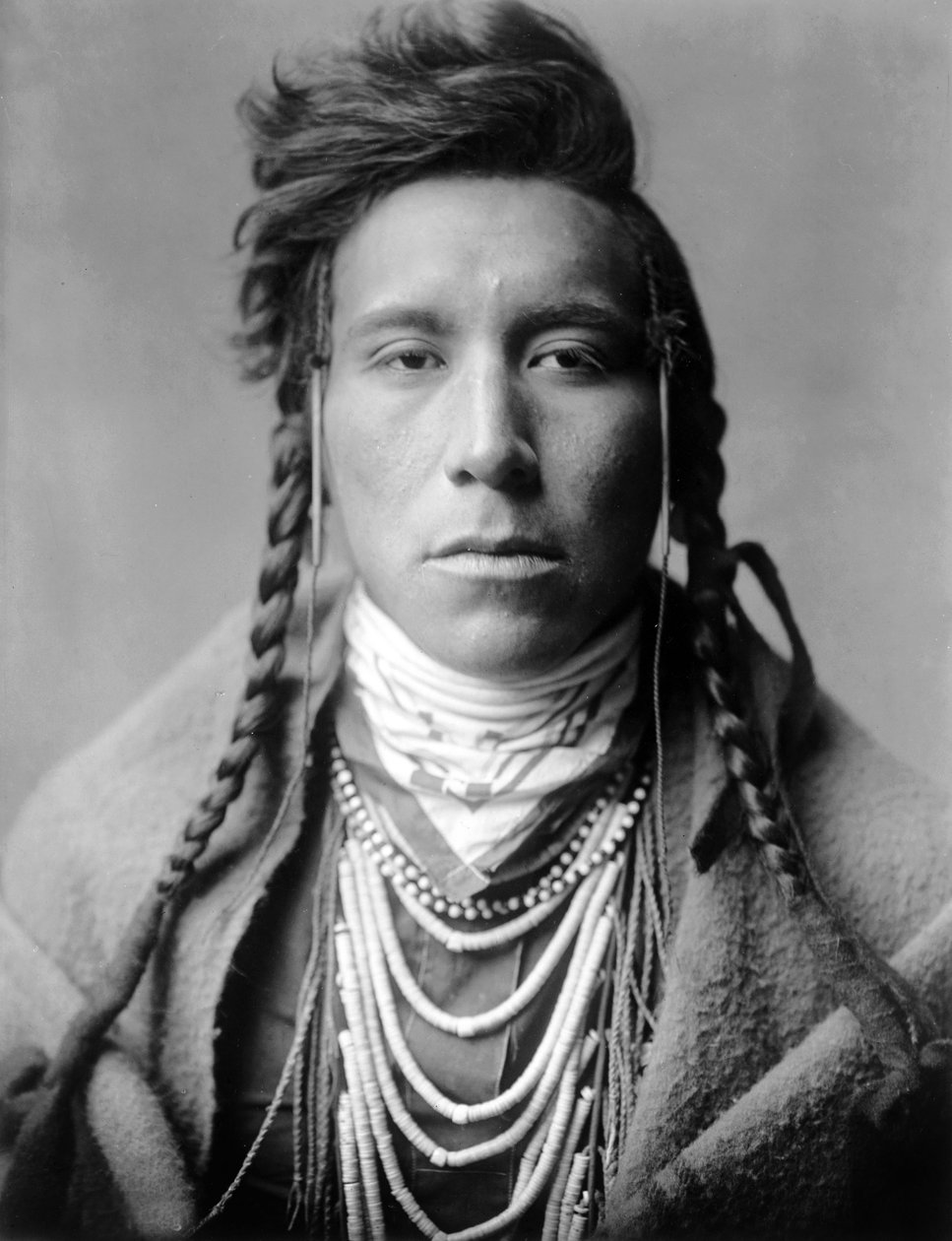 Bird på High Land, Crow Indian, Montana, USA, c. 1908, Photo Edward S. Curtis af Edward Sheriff Curtis