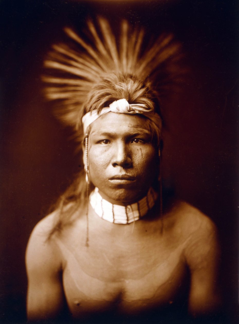 Sort hår, indisk, ca. 1905, foto Edward S. Curtis af Edward Sheriff Curtis
