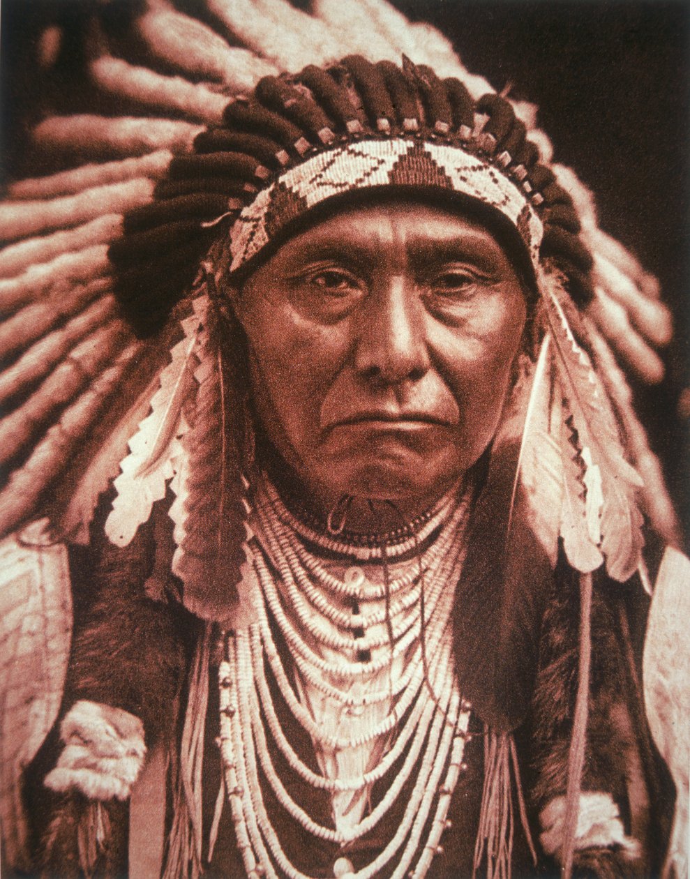 Chief Joseph (1840-1904) c.1903 (b/w foto) af Edward Sheriff Curtis