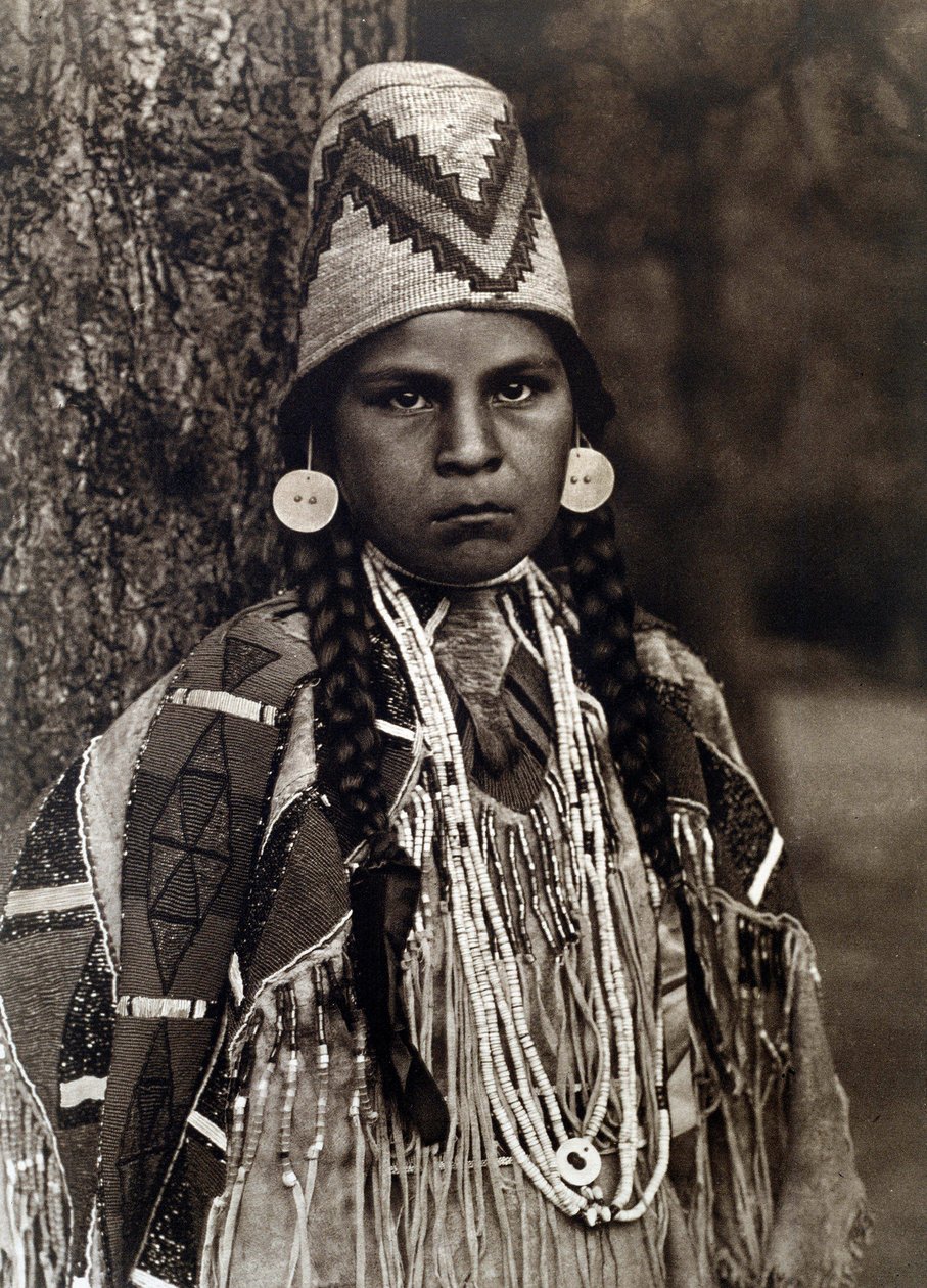 Indian of America: Portræt af pigen Umatilla af Edward Sheriff Curtis