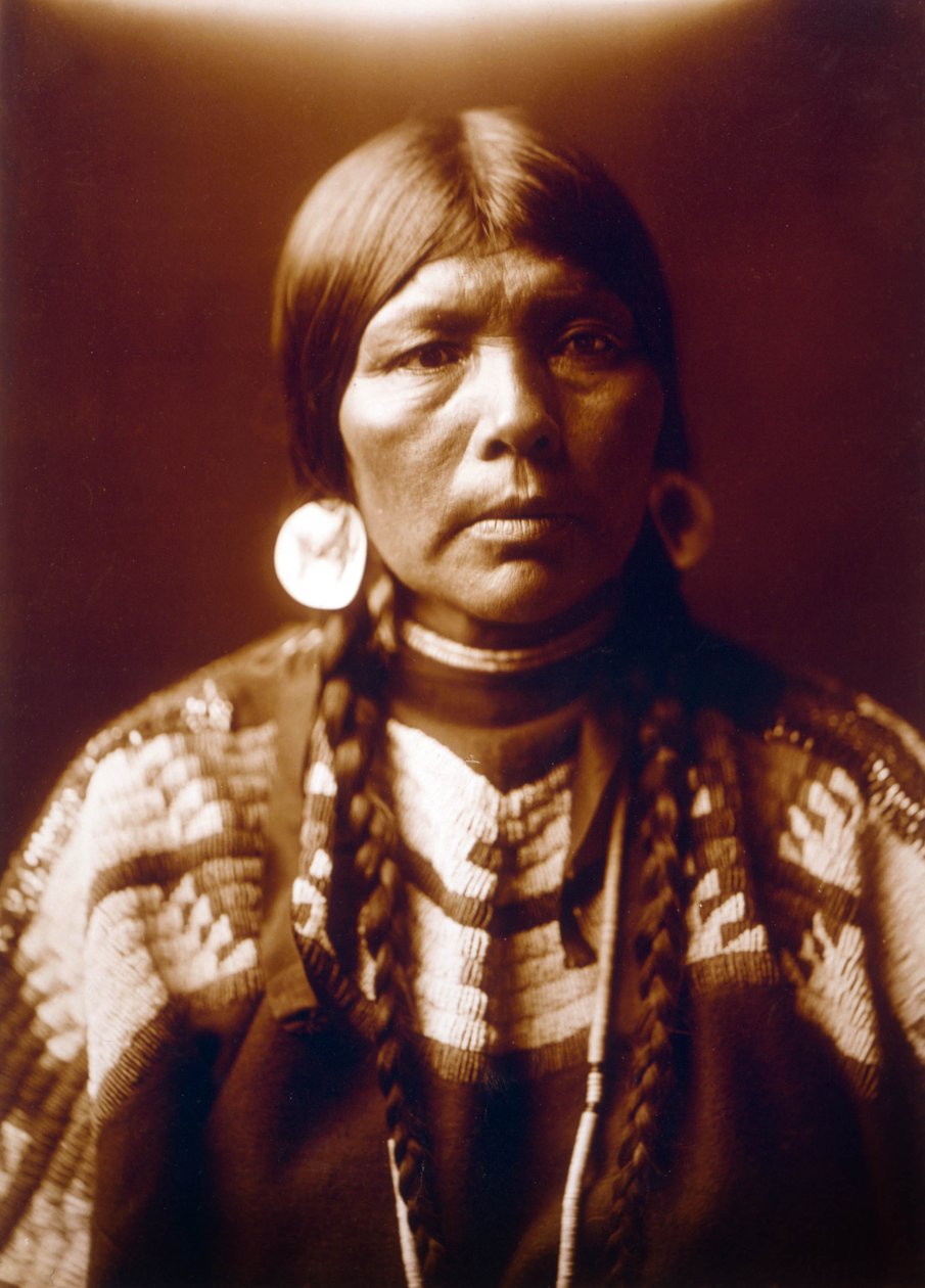 Indisk kvinde Hustruen til Ow High, ca. 1905, foto Edward S. Curtis af Edward Sheriff Curtis