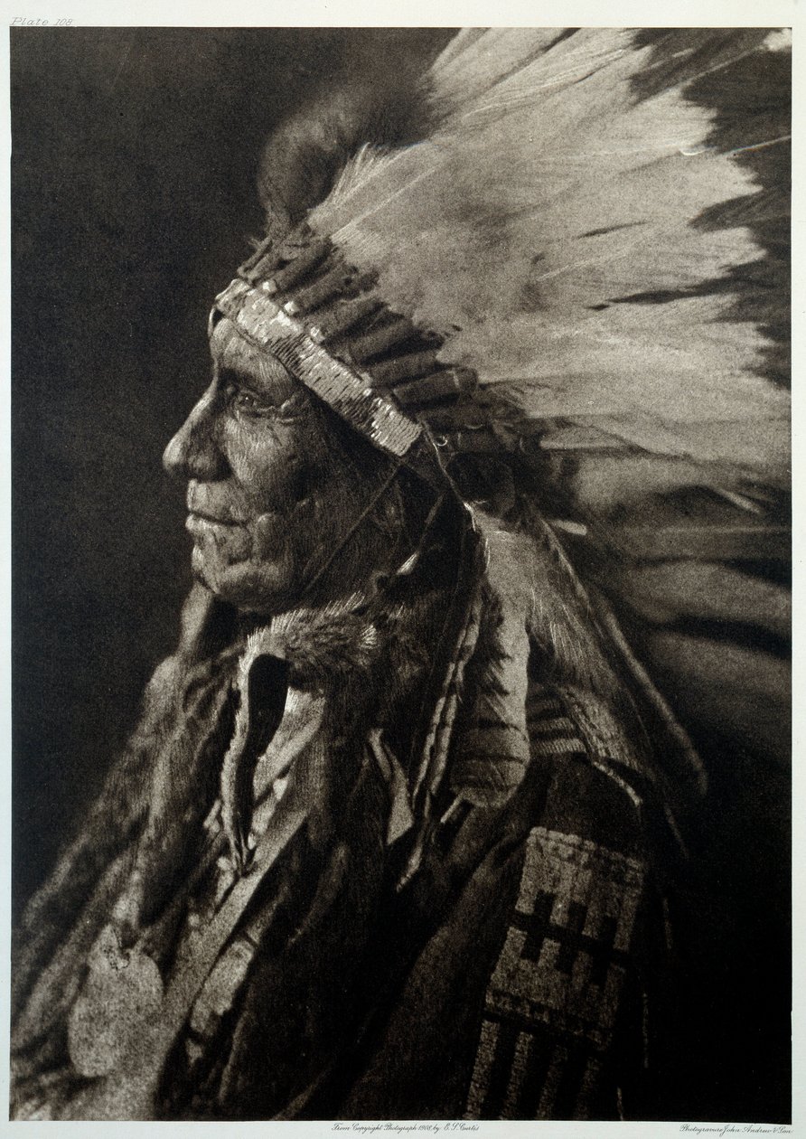 Indians of America: Portræt af Indian Chief af Edward Sheriff Curtis