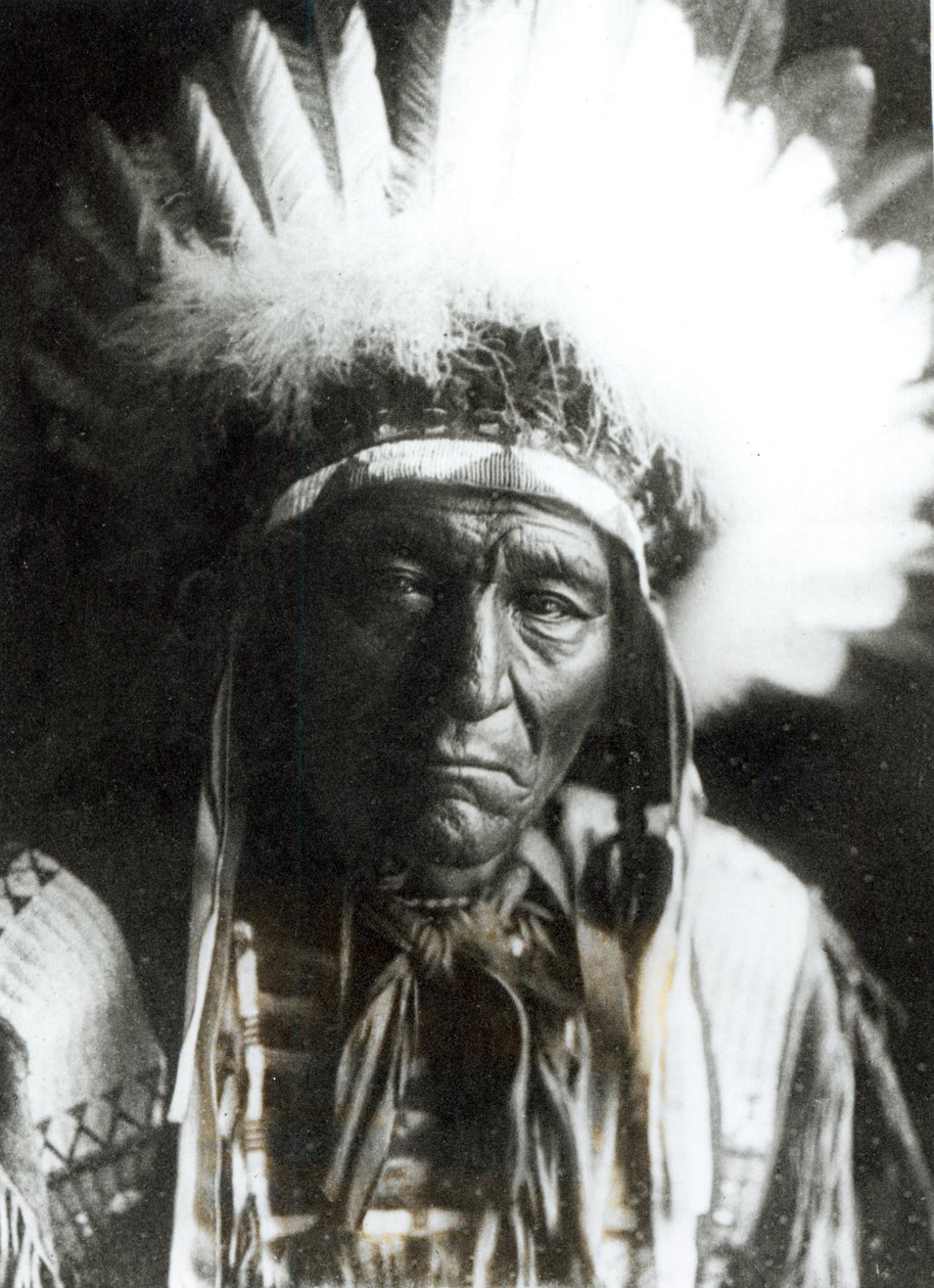 Iron Plume - Ogalala, indianer af Edward Sheriff Curtis