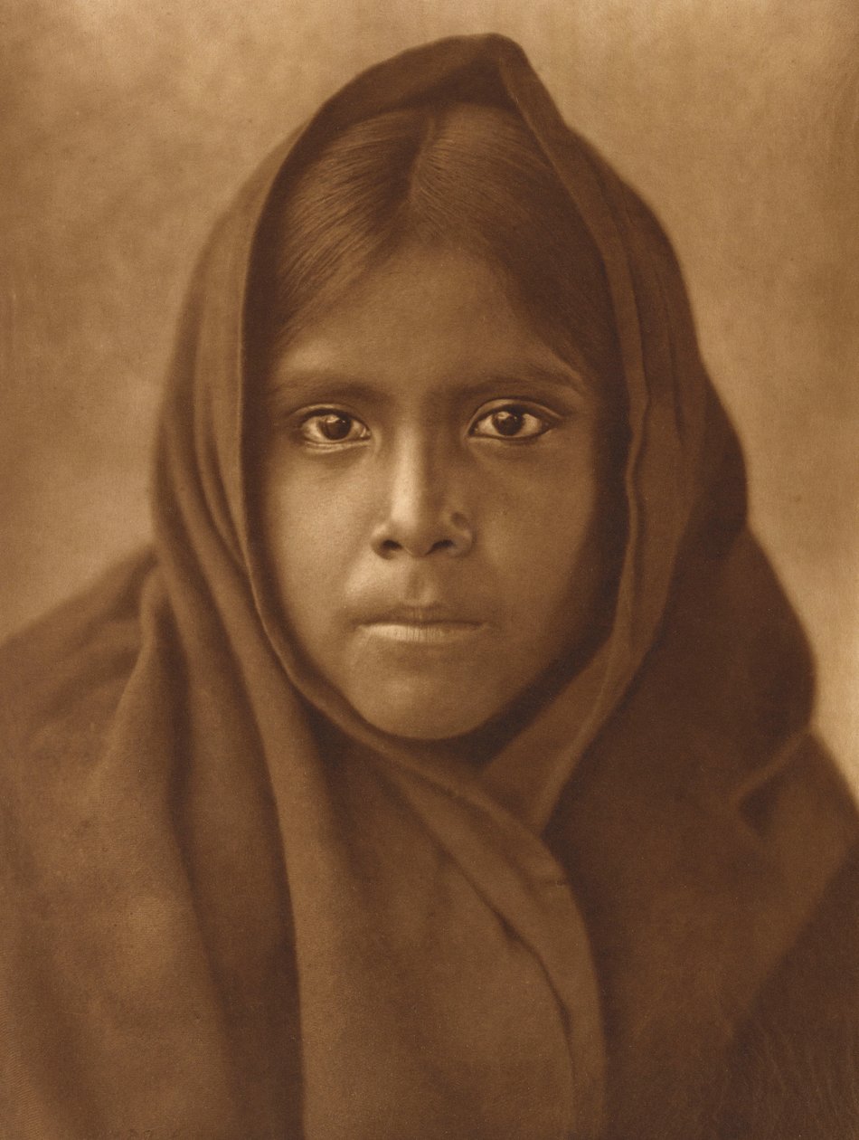 Qahatika Girl, ca. 1907 (fotogravure i stort format) af Edward Sheriff Curtis