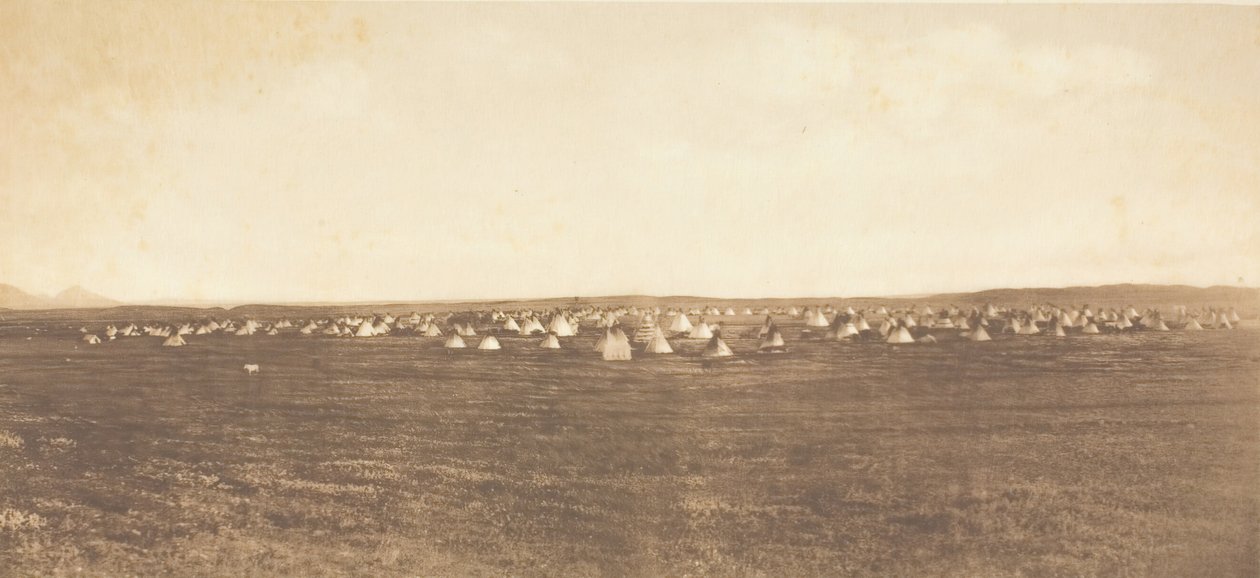 Sun Dance Campment - Piegan, 1900. af Edward Sheriff Curtis